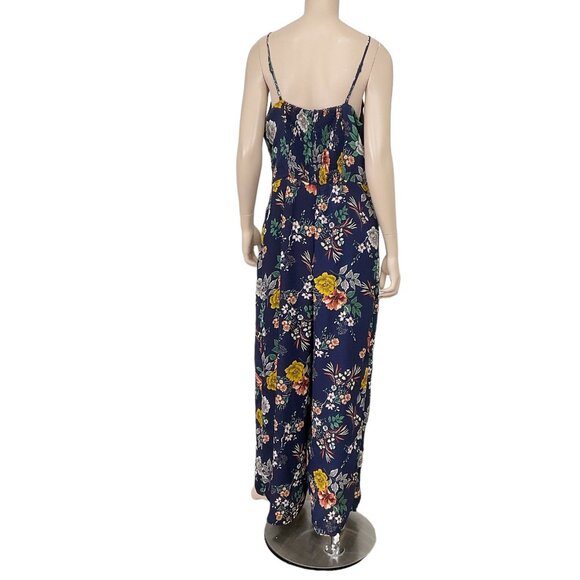 Chelsea 28 x Nordstrom Bow front Floral Print Wide Leg flowy Maxi Jumpsuit LG - Picture 5 of 9
